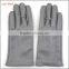 2016 ladies spring fashion grey all kinds of leather hand gloves with ring