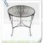 LC-77449 Garden outdoor folding metal coffee tables with glass top