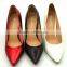 point toe thin high heels gold patent leather lady party shoes