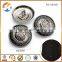 Free Sample Custom Made Logo Gun Metal Black Color Metal Sewing Buttons