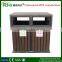 Anti UV garden public WPC material dustbin,garbage can