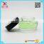 25ml clear cream packaging with black caps glass cosmetic jars