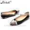 Custom handmade genuine leather material good quality flat shoe
