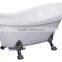 cUPC certified fiberglass claw foot tub, plastic tub with drain, sex tub in bath