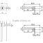 Central drawer furniture cabinet lock