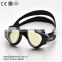 Racing swimming goggles with mirror coated lens