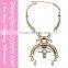 Cheap Women Gold Crystal Flower Crescent Moon Wedding Choker Necklace