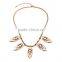 Marvelous gorgeous splendid posh fleshcolor leaves statement choker necklace