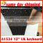 A1534 UK clavier for macbook uk keyboard with led backlight backlit perfect original