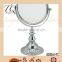 15cm 5x magnifying round shape double sided metal frame compact mirror