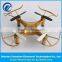 Battery power unlimited eversion micro drone quad copter UFO with three colors blue red gold