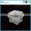 Disposable clear transparent plastic salad to go container with lid