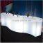 Modern PE Plastic Bar counter Set high bar cocktail table white plastic LED Furniture led bar table