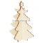Wholesale Mini Decorated Handmade Small Wood Laser Engraved Christmas Trees