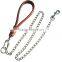 NICKLE PLATED ANIMAL TWISTED DOG LINK chain with snap hook