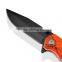 Folding Pocket Knife with Black Coated Blade & Double colored aluminum handle