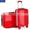 Red Popular 4 wheels ABS PC Travel Luggage Set Decent Suitcase