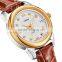 HOT SELLING!China WEIDE Brand Luxury Rose Gold Genuine Leather Waterproof Women Quartz Watch 93009R