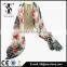 merry christmas cheap fashion women scarves peach flower floral pattern lightweight viscose scarf