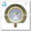 High quality bottom connection brass steam gauge with bayonet bezel