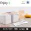 White Lid Bento Food Box, Eco-friendly, FDA Approved, Microwave & dishwasher safe