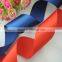 Wholesale Customized 2" 50mm Width Red And Dark Blue Top Quality Polyester Satin Ribbon In Stock