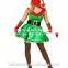 SL80788 Hot Adult Christmas Dresses Ladies Short Pleated Christmas Dress 2015 Fashion Christmas Tree Costumes Women Dress