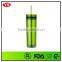 16oz wholesale bpa free plastic skinny tumbler with lid and straw