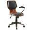 Swivel Wood Office Chairs With Castors,high Back Wood Office Chairs With Casters,white pu Wood Office Chairs With Castors