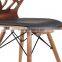 2015 New Leatherette Cushion Plywood Dining Chairs with Wooden Legs