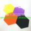 Hot selling silicone polygon coaster baking clean mat