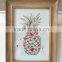wholesale pineapple decorative wooden craft wall decor picture frame