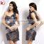 Sexy one-shoulder ruffle satin cocktail dress designs girls party dresses 1023