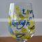 Stemware complete handpainted Christmas wine glass cup from Bengbu Cattelan Glassware Factory