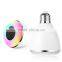 E27/B22 RGBW Bluetooth LED Light Bulb speaker with APP Control flash LED changing colors