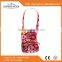 High quality textile printing large zipper nice 100% cotton quilted women crossbody bag