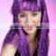 Colorful long red tinsel cheap party wig, football fans wig, soccer wigs