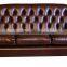 Oxblood Leather Chesterfield Armchair