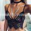 Bonvatt Lace Bra Top Wireless Cups Brassiere Fashion Eyelash Bralette Cute Crop Top Bra Underwear Intimate Tops