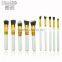 Hot sale Wood Cosmetic 10pcs makeup brushes