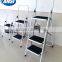 4 Steps ladder with side rail retractable ladder