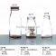 Haonai vintage embossed glass pudding bottle milk bottle with wide mouth cap wholesale