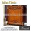 YB29 Italian Stylish Framed Glass Showcase, Antique Italian Camellia Tall Cabinet for Living Room