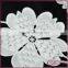 White flower embroidery design lace trimming, chemical lace trim for garments