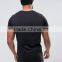 2016 High Quality Custom Short Sleeve Crew Neck Curved Hem Black men's 100% Cotton 180gsm Longline Cut Casual Blank T-Shirt