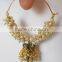 pearl hoop bollywood gold tone dangler jhumka EARRINGS