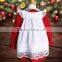 White Pinafore Classic Red Christmas Children Clothing Sets 3 Year Old Girl Dress