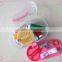Full complete pink sewing kit with plastic box
