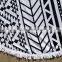 100% cotton reactive screen print round beach towels