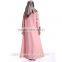 women muslim dress/yimuy islamic zipper patched abaya kaftan dresses/chiffon islamic muslim women shirt